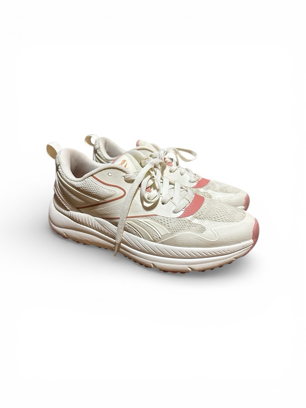 Reebok Rush Cream and Pink Athletic Sneakers Size 7.5